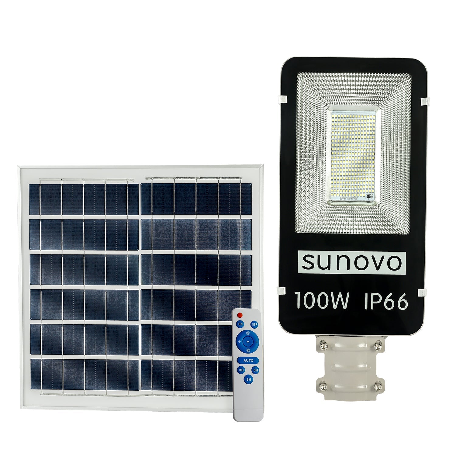 Samland 100W SOLAR GARDEN PATHWAY STREET LIGHT ADJUSTABLE SOLAR PANEL
