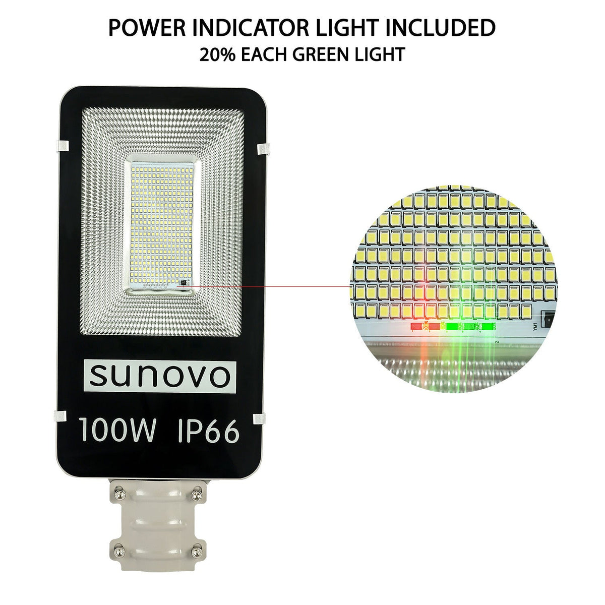 Samland 100W SOLAR GARDEN PATHWAY STREET LIGHT ADJUSTABLE SOLAR PANEL
