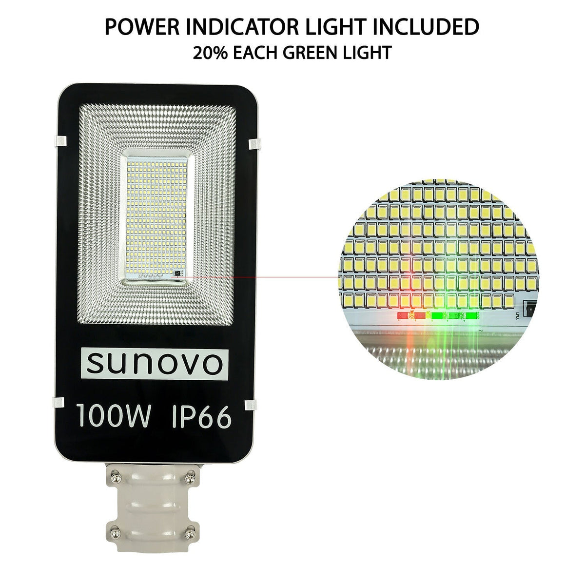 Samland 100W SOLAR GARDEN PATHWAY STREET LIGHT ADJUSTABLE SOLAR PANEL