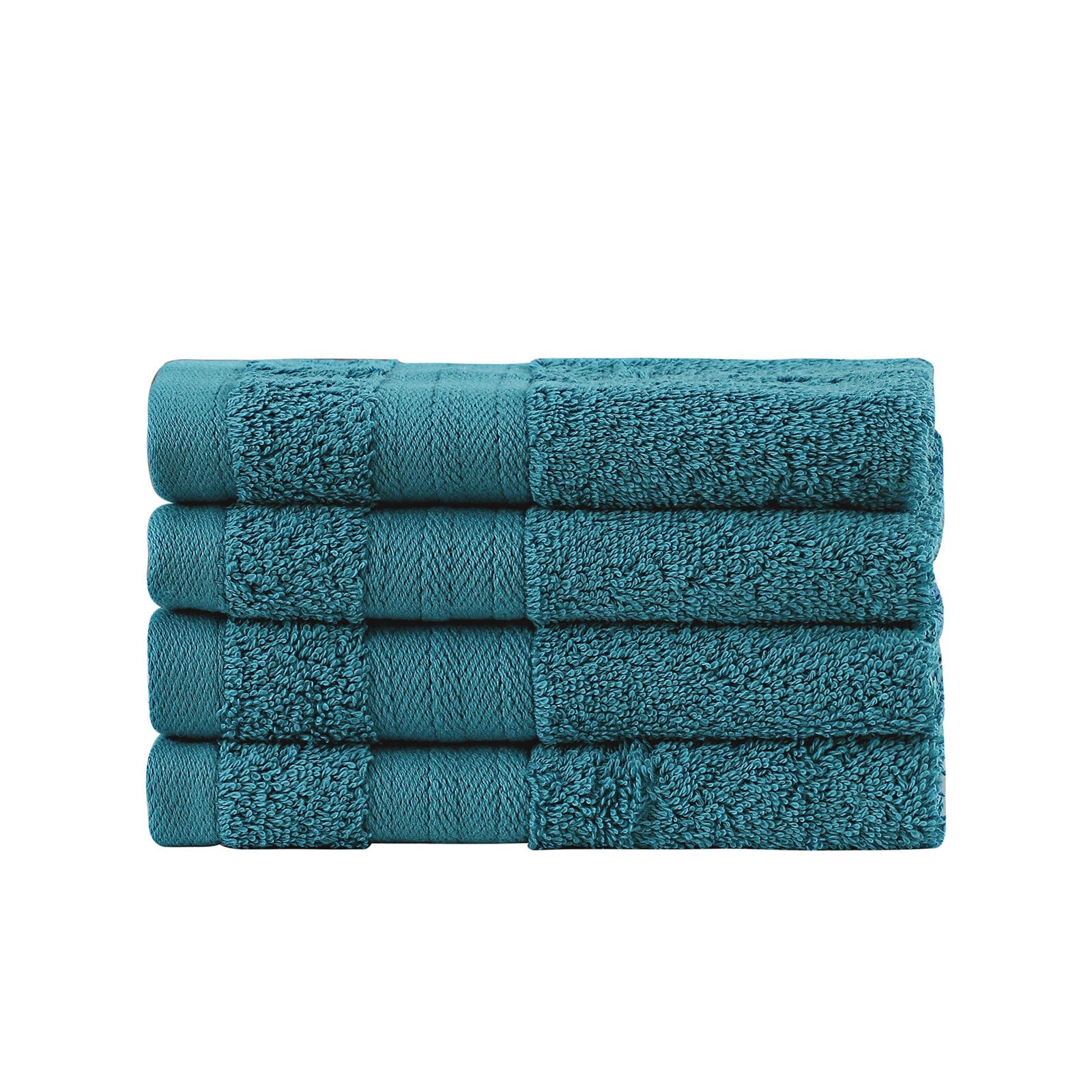 Samland Premium Cotton Washcloths 4-Pack Quick-Dry Face Towels Set-Blue
