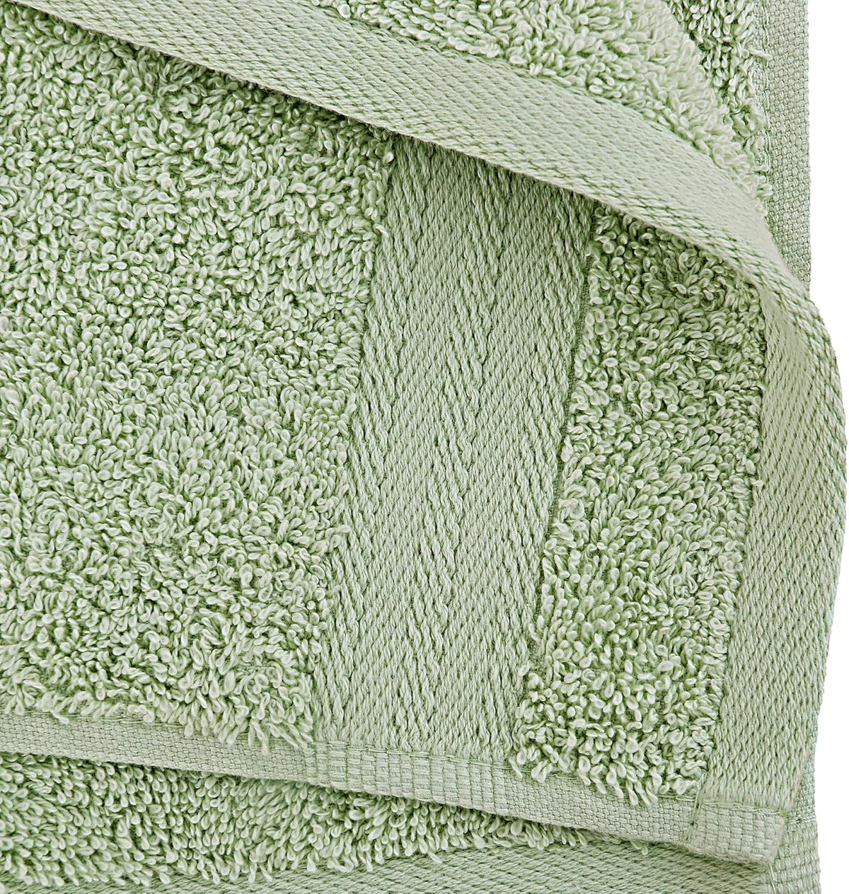 Samland Premium Cotton Washcloths 4-Pack Quick-Dry Face Towels Set-Green