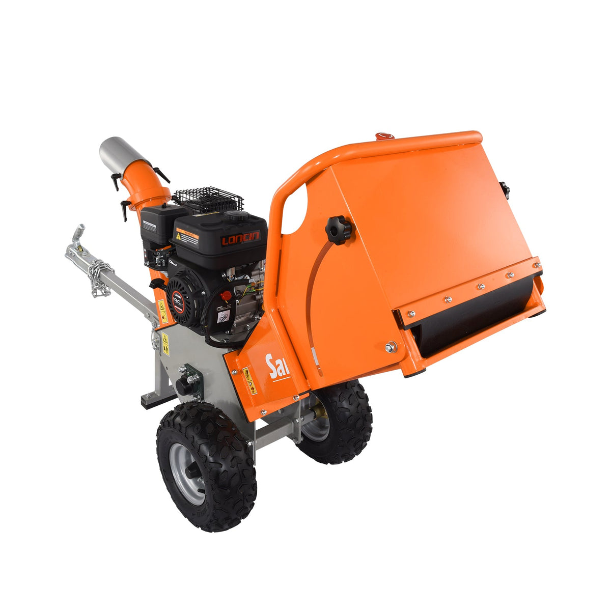 Samland WC65 Professional Wood Chipper, Loncin 6.5 HP Engine with Towing Bar