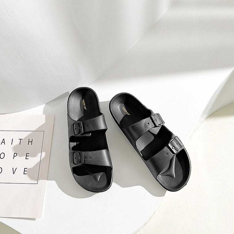 UNISEX BEACH SLIDES 0099 - MEN - Black / AUS Ladies13/Men11/EU45/27.5cm