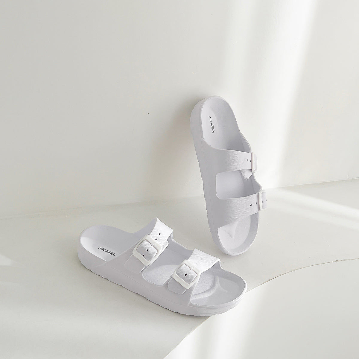 UNISEX BEACH SLIDES 0099 - MEN - White / AUS Ladies5.5/Men3.5/EU36/23cm