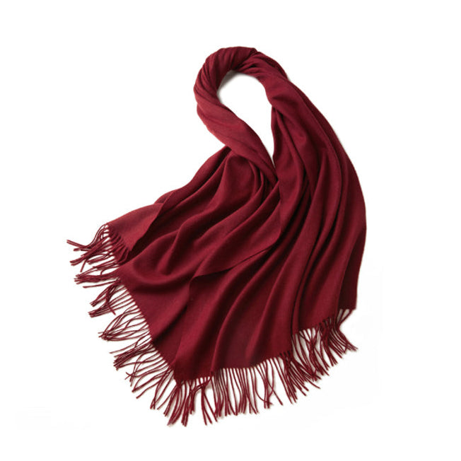 100% MERINO VIRGIN WOOL SHAWL 970115 WINE