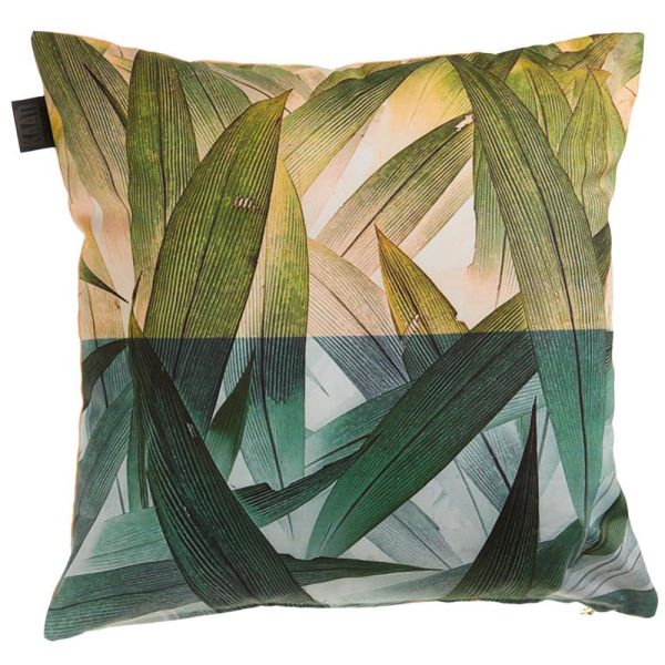 Tropical Flora Green Cushion by Bedding House