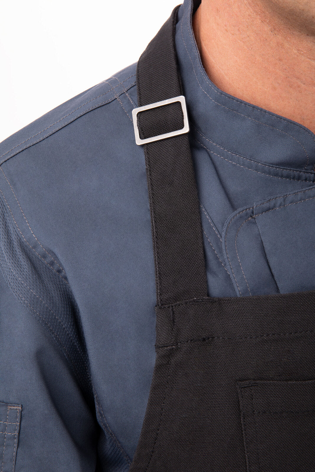 Rockford Steel Grey Chefs Bib Apron by Chef Works