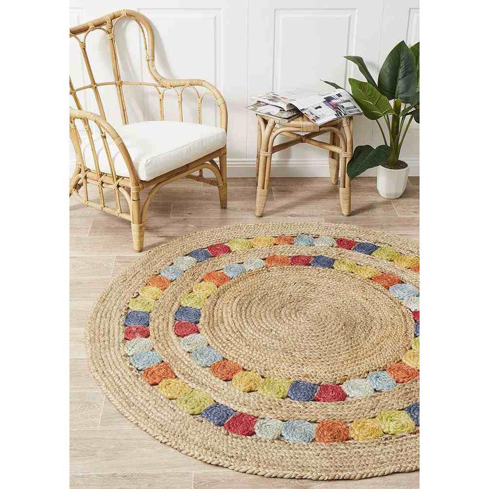 Atrium Fruit Multi By Rug Culture - 120X120CM - ROUND