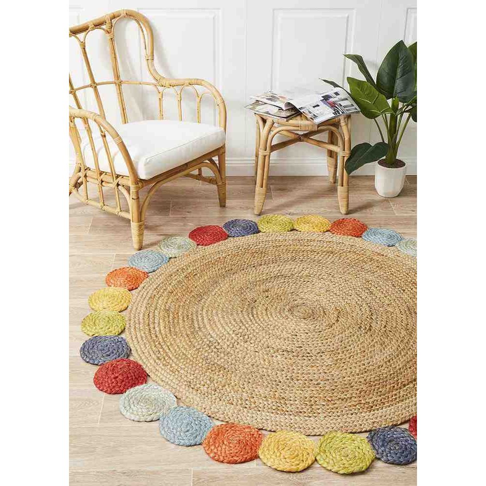 Atrium Tutti Multi By Rug Culture - 120X120CM - ROUND