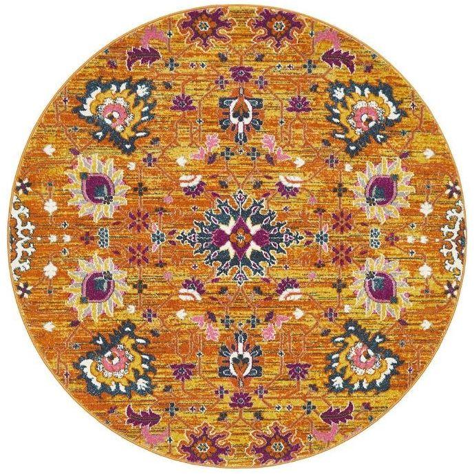 Babylon 210 Rust Round by Rug Culture-240X240CM - ROUND