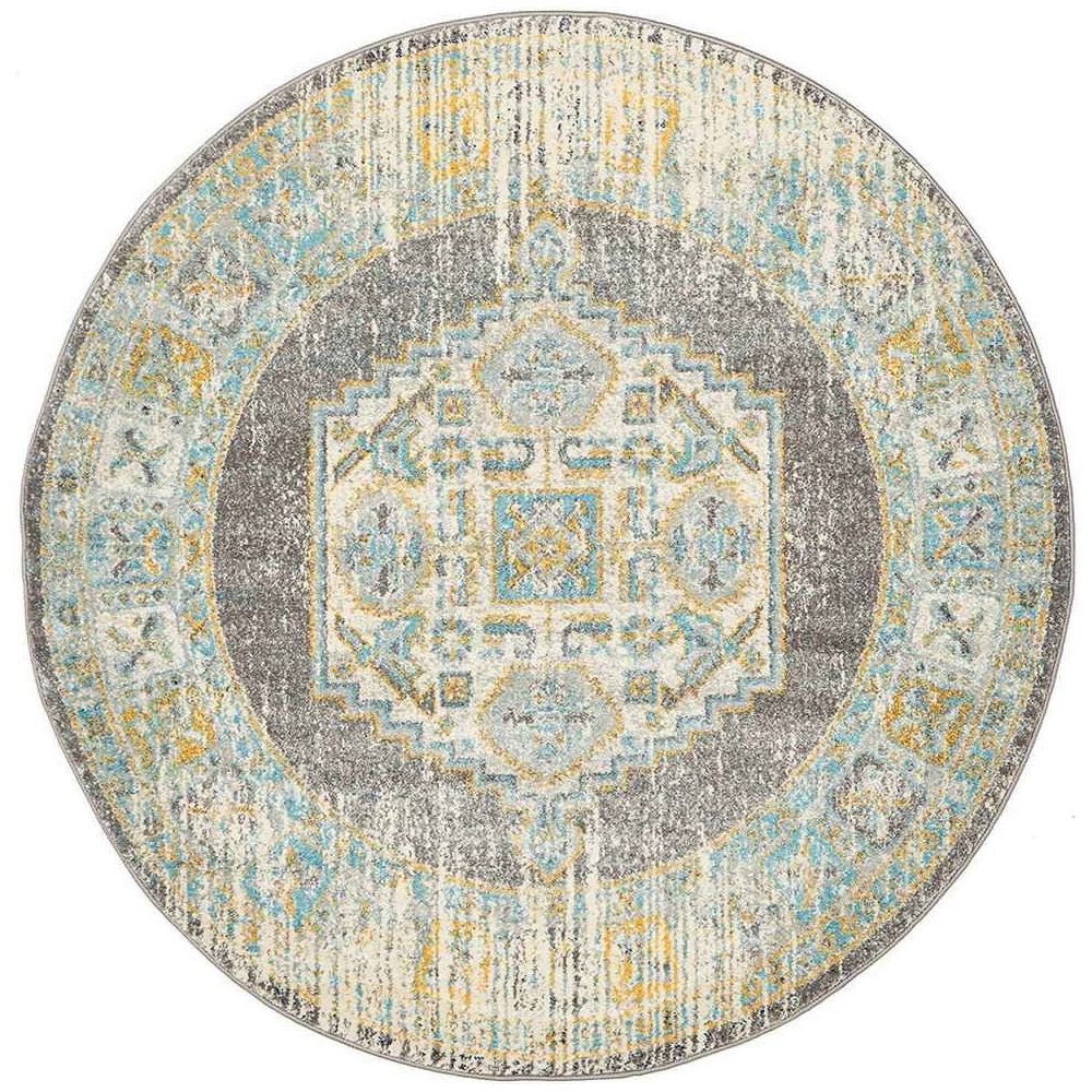 Century 944 Grey Round by Rug Culture - 150X150CM - ROUND
