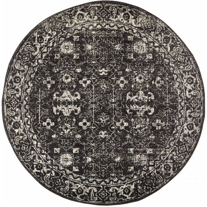 Evoke 252 Charcoal Round by Rug Culture -240X240CM - ROUND