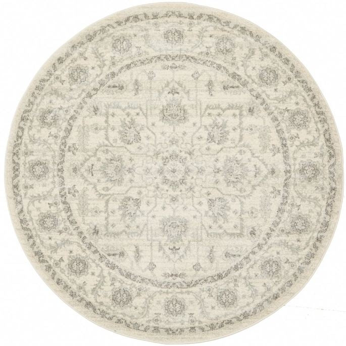 Evoke 261 White Round by Rug Culture -200X200CM - ROUND