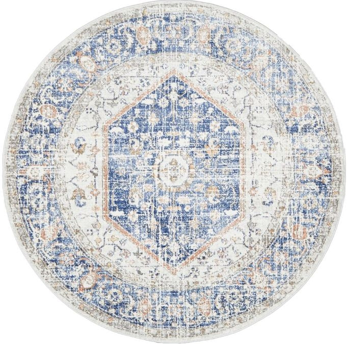 Mayfair Lorissa Blue Round by Rug Culture-240X240CM - ROUND