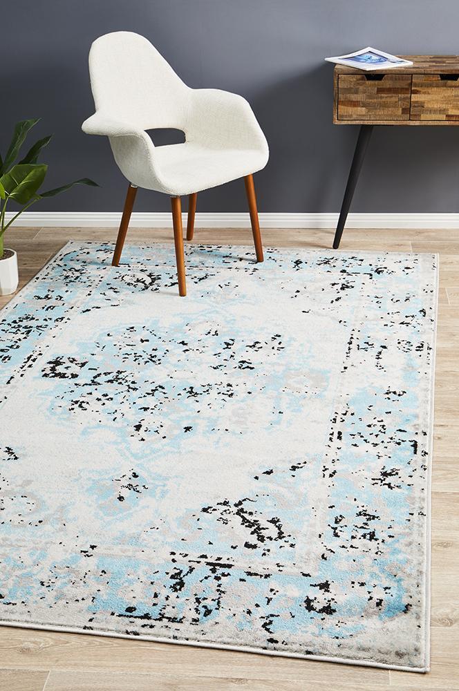 Alexa Transitional Rug Blue Grey by Rug Culture - 230X160CM