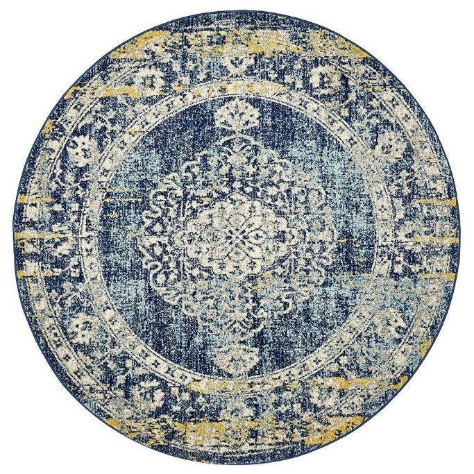 Museum 869 Navy Round by Rug Culture-200X200CM - ROUND