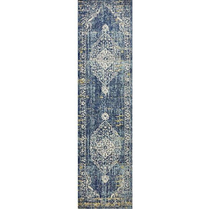 Museum 869 Navy Runner by Rug Culture-400X80CM - RUNNER