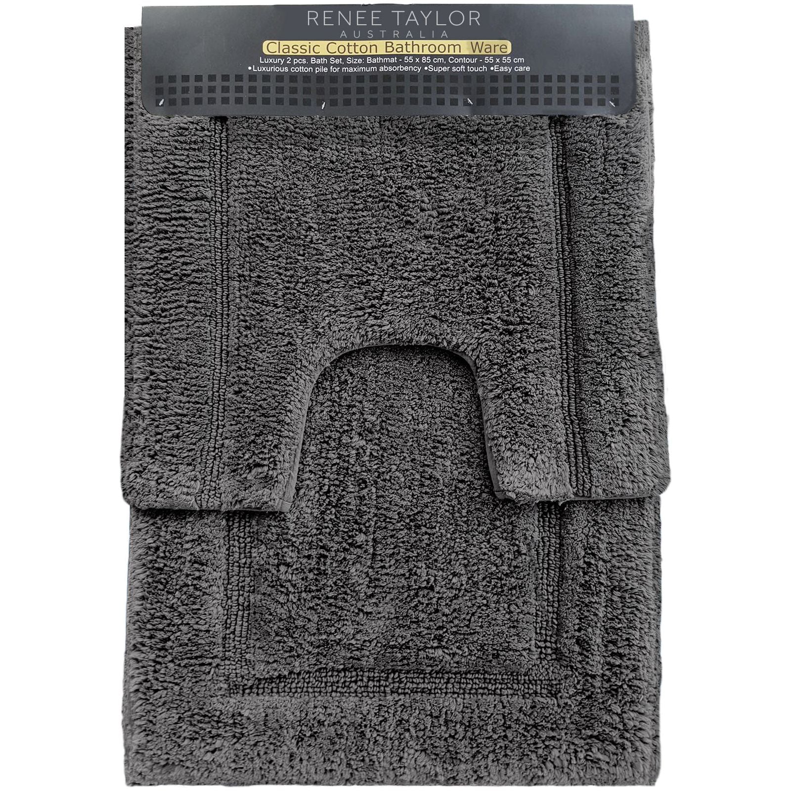 2 Piece 2200 GSM Tufted Bath Mat Set by Renee Taylor