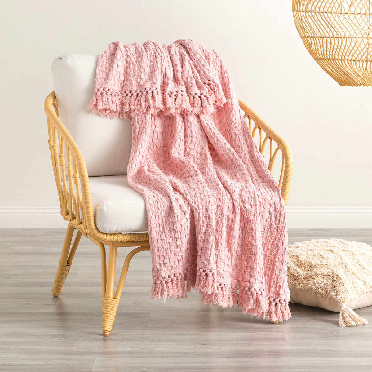 Alysian Washed Cotton Textured Throw by Renee Taylor