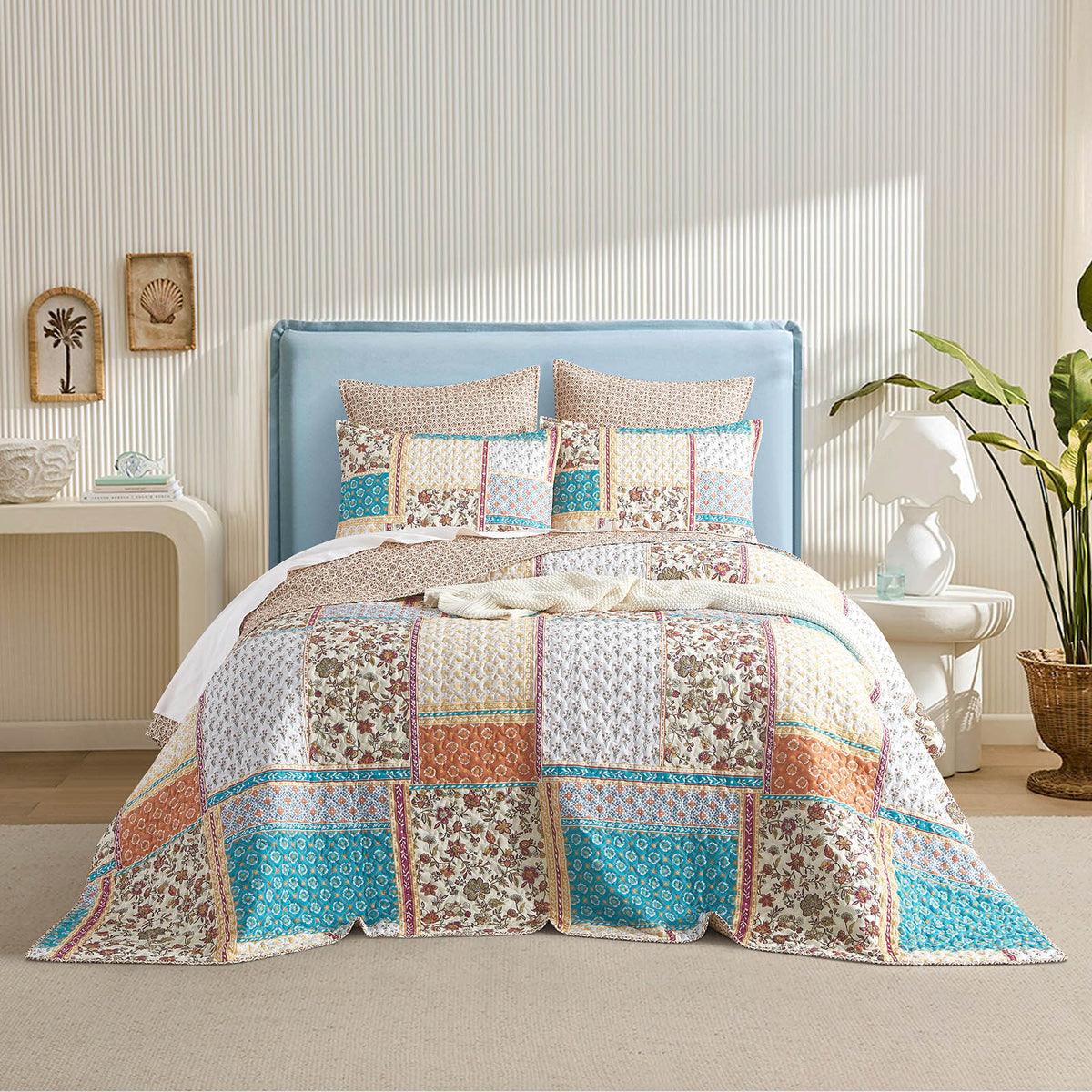 Amber Quilted Reversible Queen/King Coverlet Set by Renee Taylor