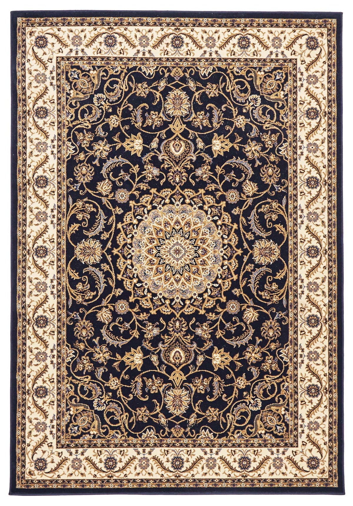Sydney 9 Navy Ivory Runner Rug by Rug Culture - 300X80CM - RUNNER