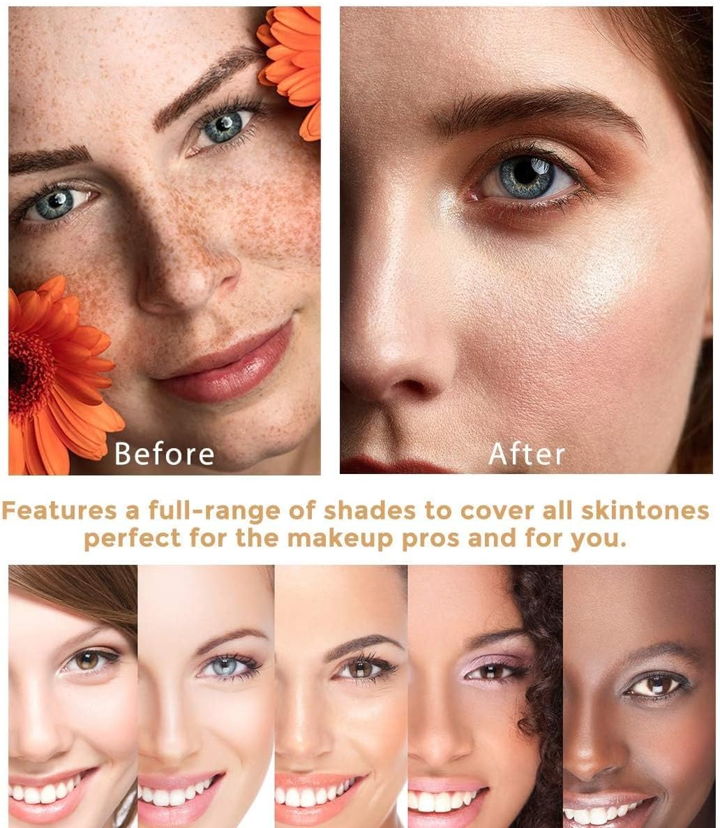 ReviGLam TLM Colour Changing Liquid Foundation Hides Wrinkles & Lines, BB Cream Makeup Base Concealer Cover Moisturizing Fluid for all Skin Tone SPF15, Pack of 2