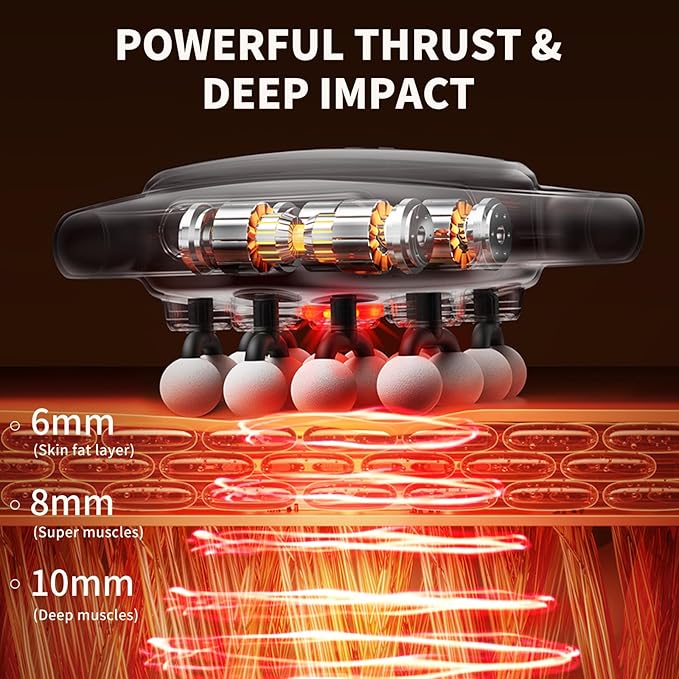 16-Head Massage Gun Set, Deep Tissue Percussion Massager with 3 Modes & 30 Intensities,Quiet Muscle Massage Gun for Back,Shoulders, Legs, Foot, Body Muscle Pain Relief Christmas gifts