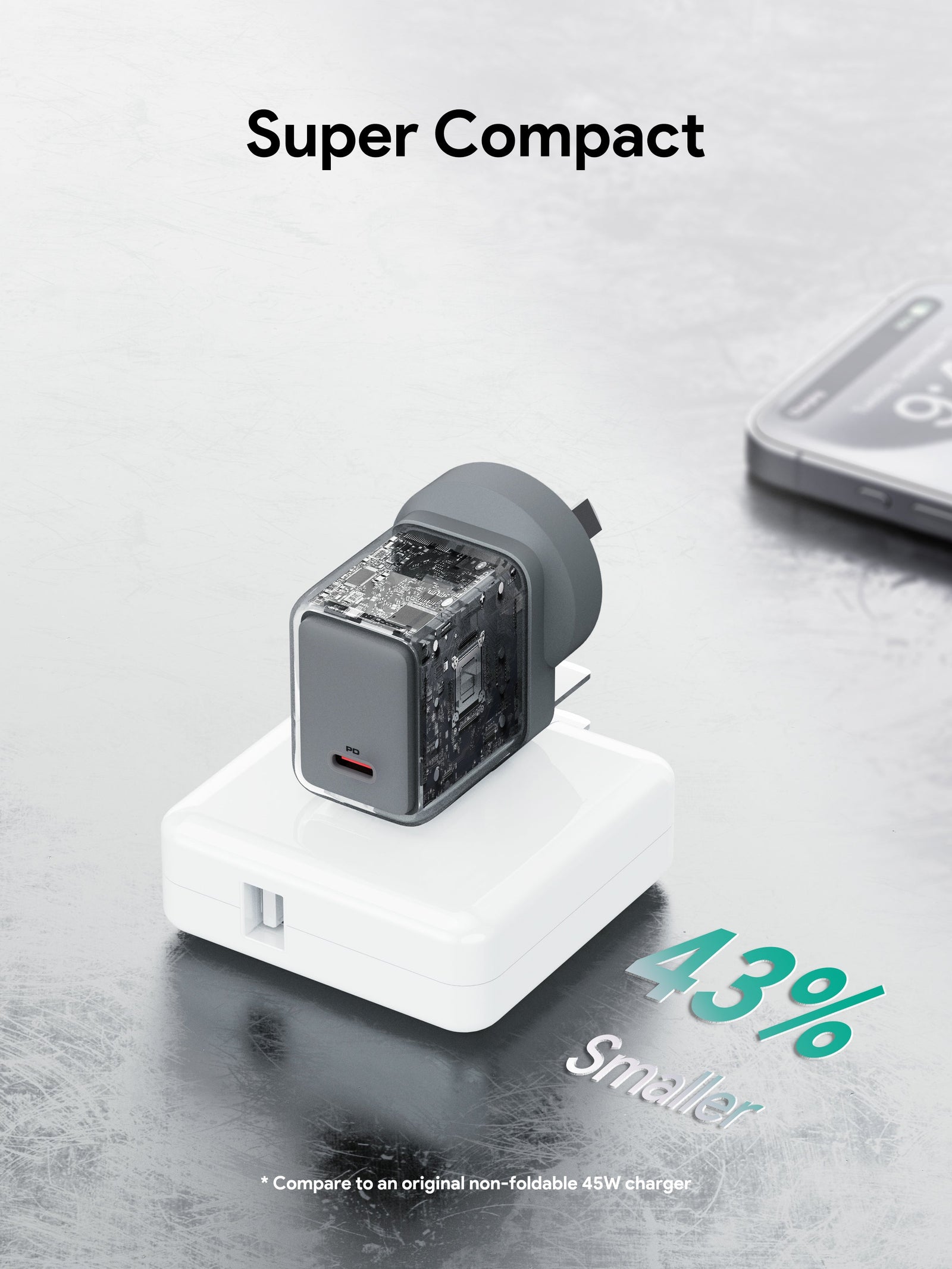 Aukey Comet 45W PD Fast Wall Charger GaN USB-C (PA-C2)