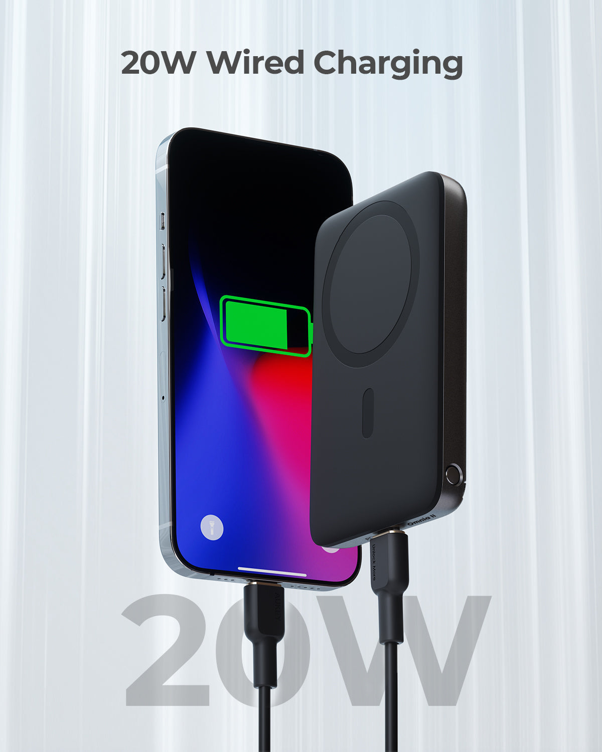 Aukey MagLinnk 6700mAh Magnetic Wireless Charging Power Bank (PB-MS01)