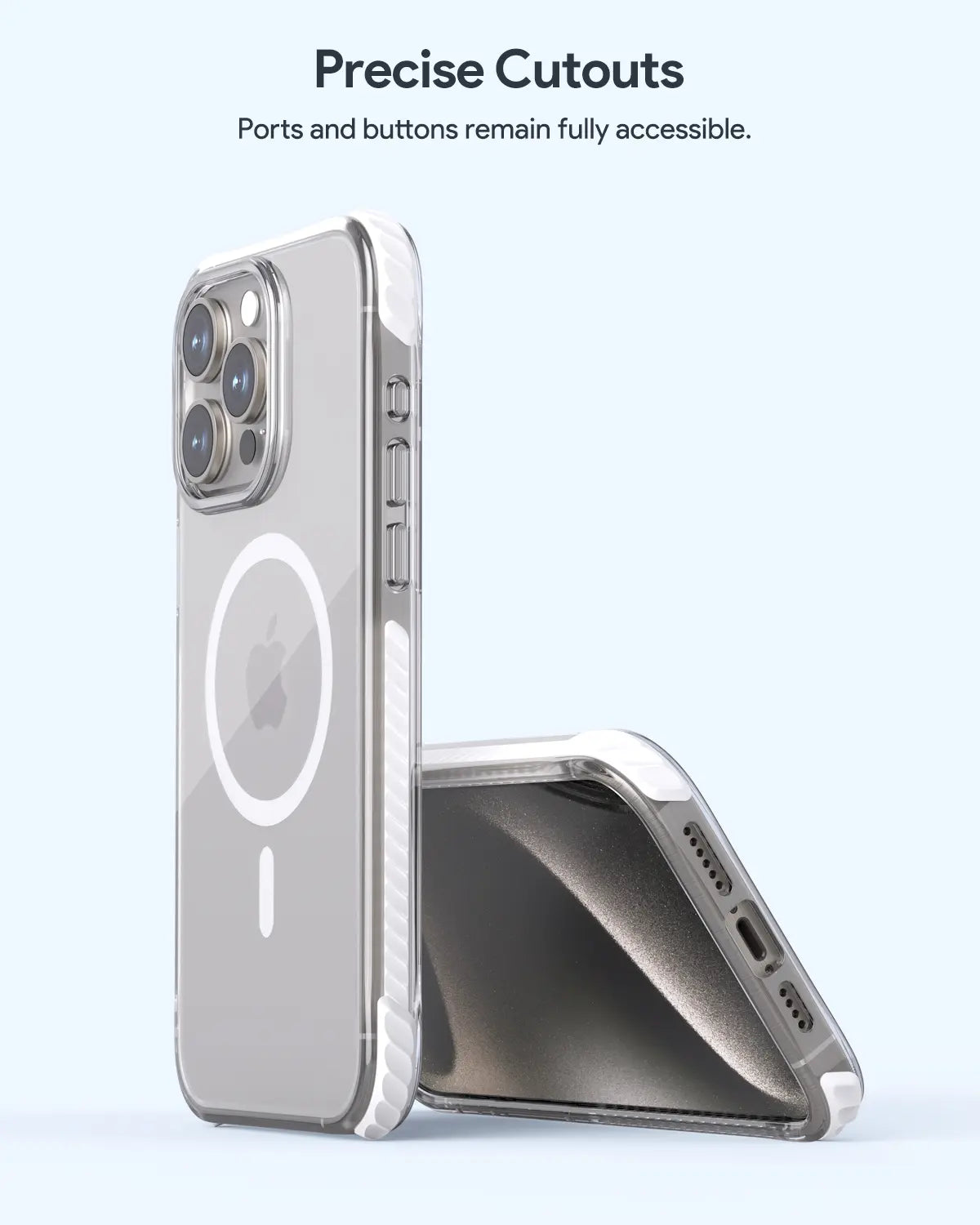 Aukey Urban Guard Magnetic Hard-Shell iPhone 15 Phone case - Transparent (TM11A)