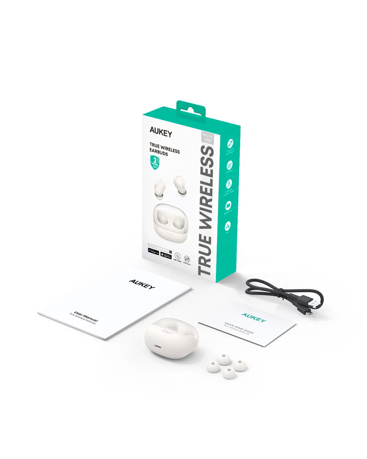 Aukey True Wireless Earbuds MOVE VIBE (EP-M3A)