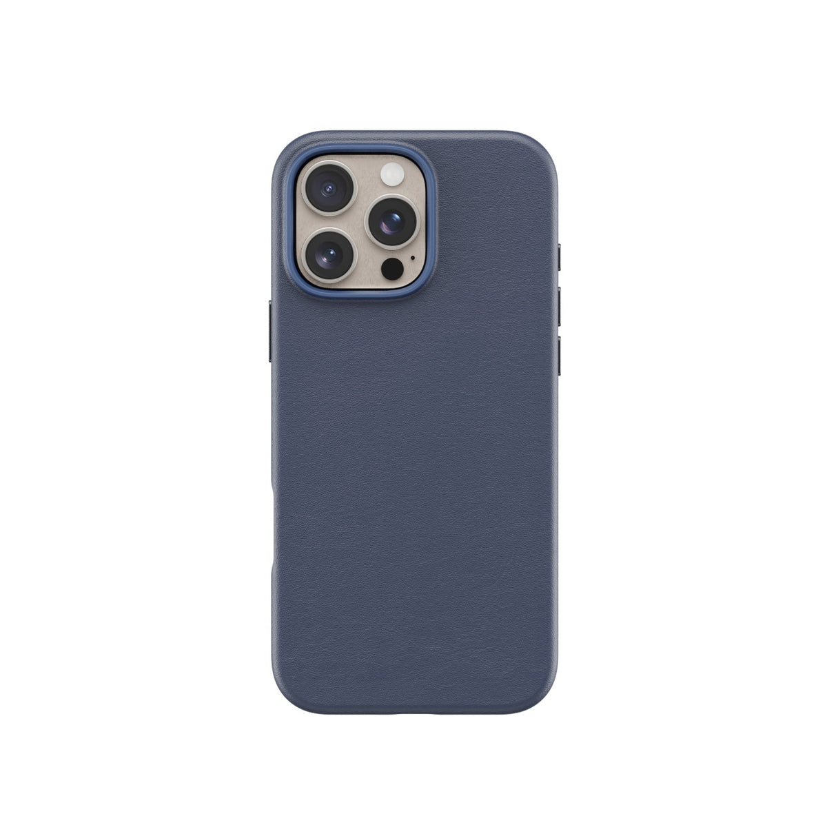 Lovefone Genuine Crafted Leather Case iPhone 15 Plus Navy
