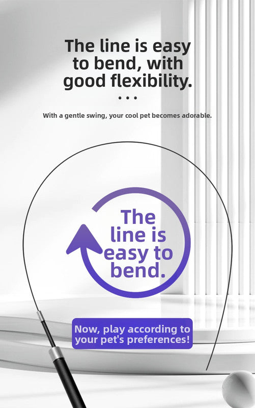 pet products Interactive LED telescopic pole cat teaser stick