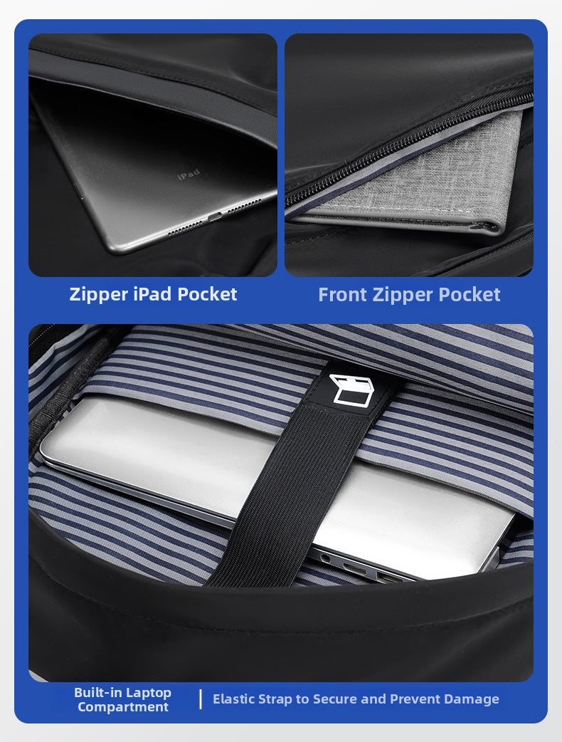 Men's Lightweight Business Laptop Backpack - Water-resistant Office Commuter Backpack