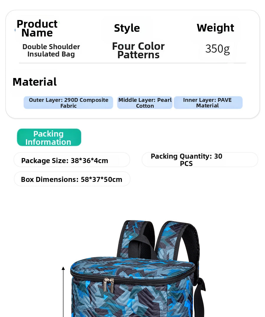 Outdoor PVEA Insulated Cooling Backpack - Abrasion-Resistant & Waterproof Hiking/Daypack