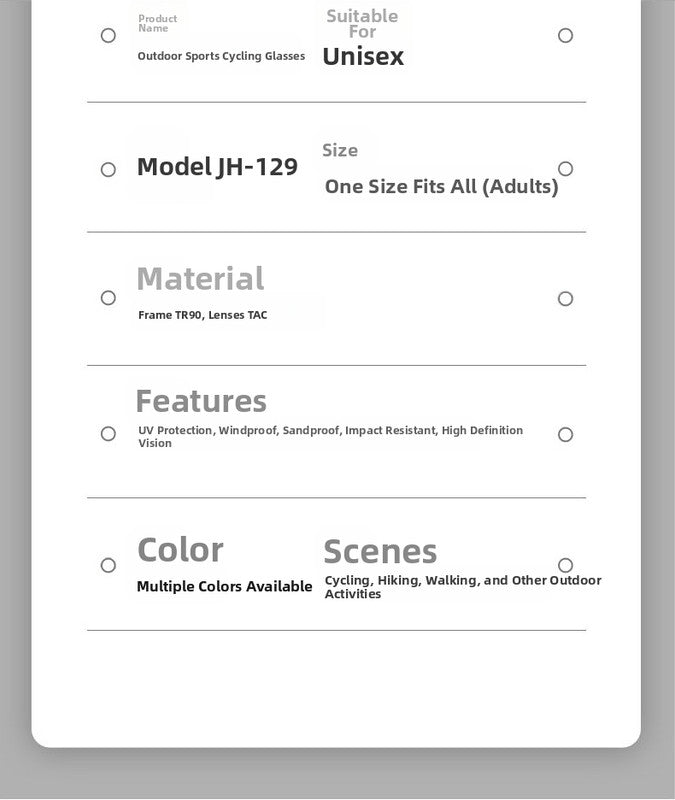 Outdoor sports products ,Outdoor cycling sports glasses