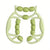 Exercise Fitness Leg Circular Thigh Calf Massage Roller with 12 Wheels for Muscle Stretching And Relaxation.