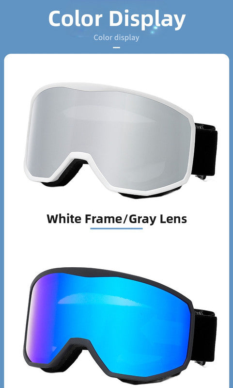 Outdoor sports products ,Winter skiing anti UV card myopia cylindrical double-layer anti fog skiing goggles