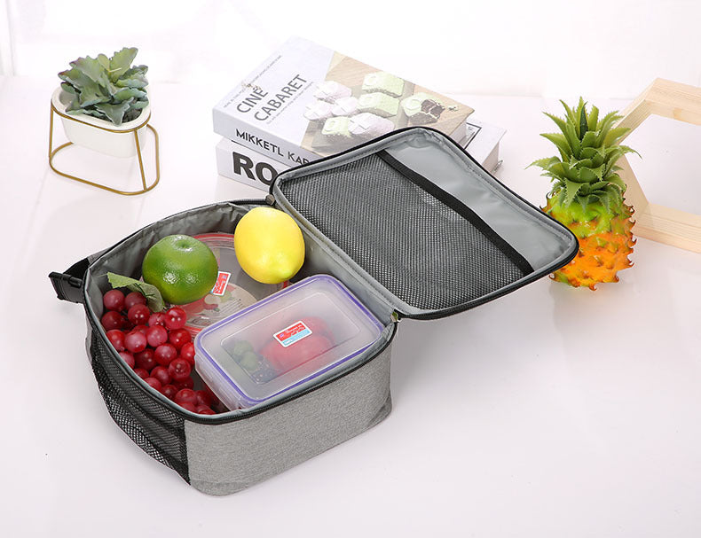 Handheld Picnic Cooler Bag Made of Oxford Fabric