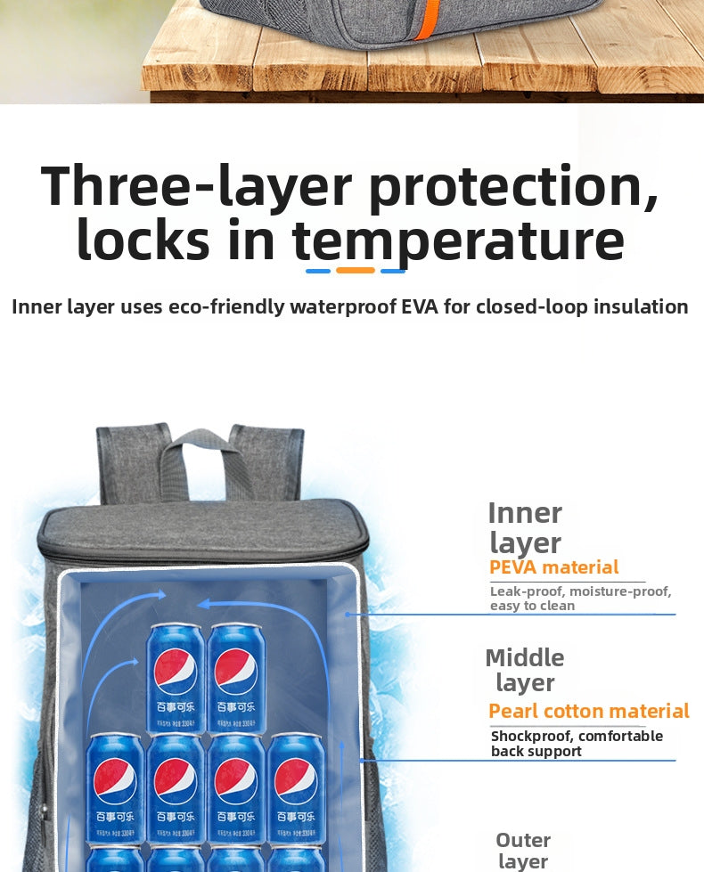 Oxford cloth waterproof backpack for outdoor camping and picnics