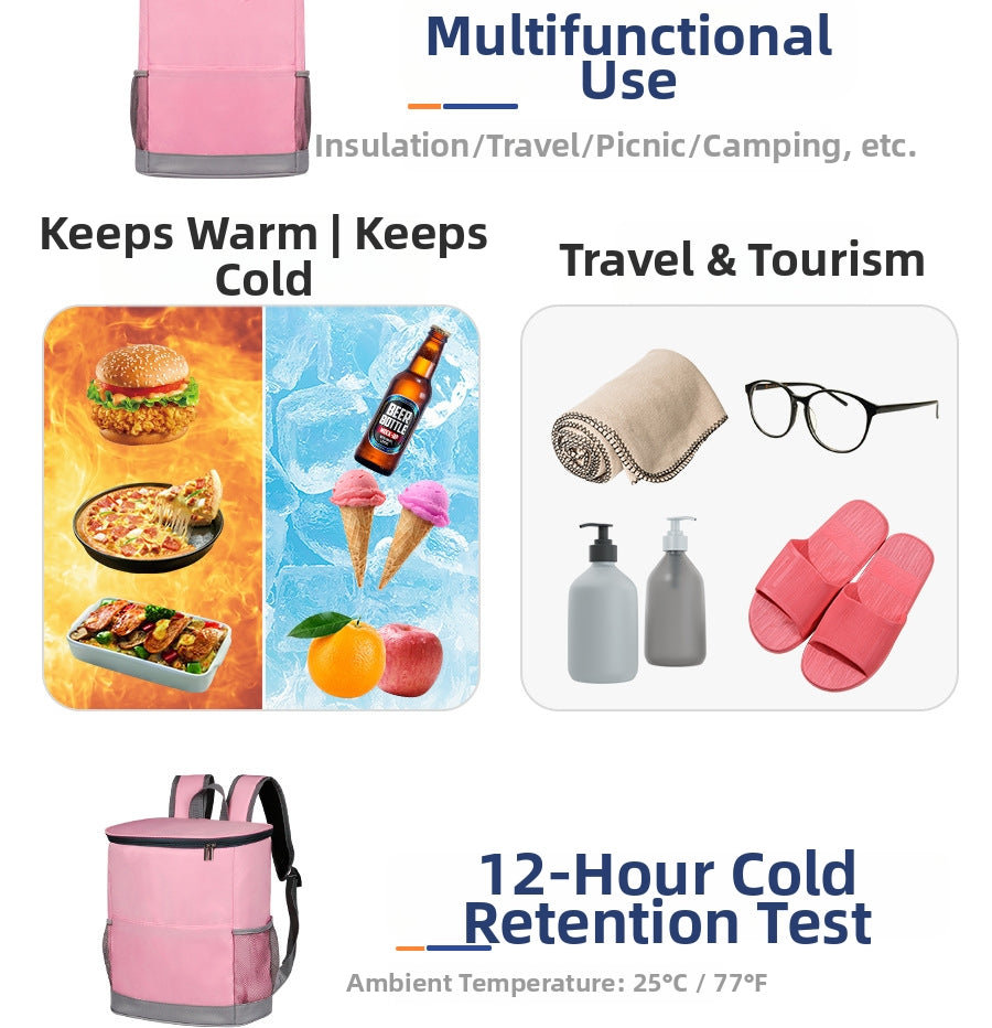 PVEA Thermal Insulated Cooler Backpack for Outdoor Use
