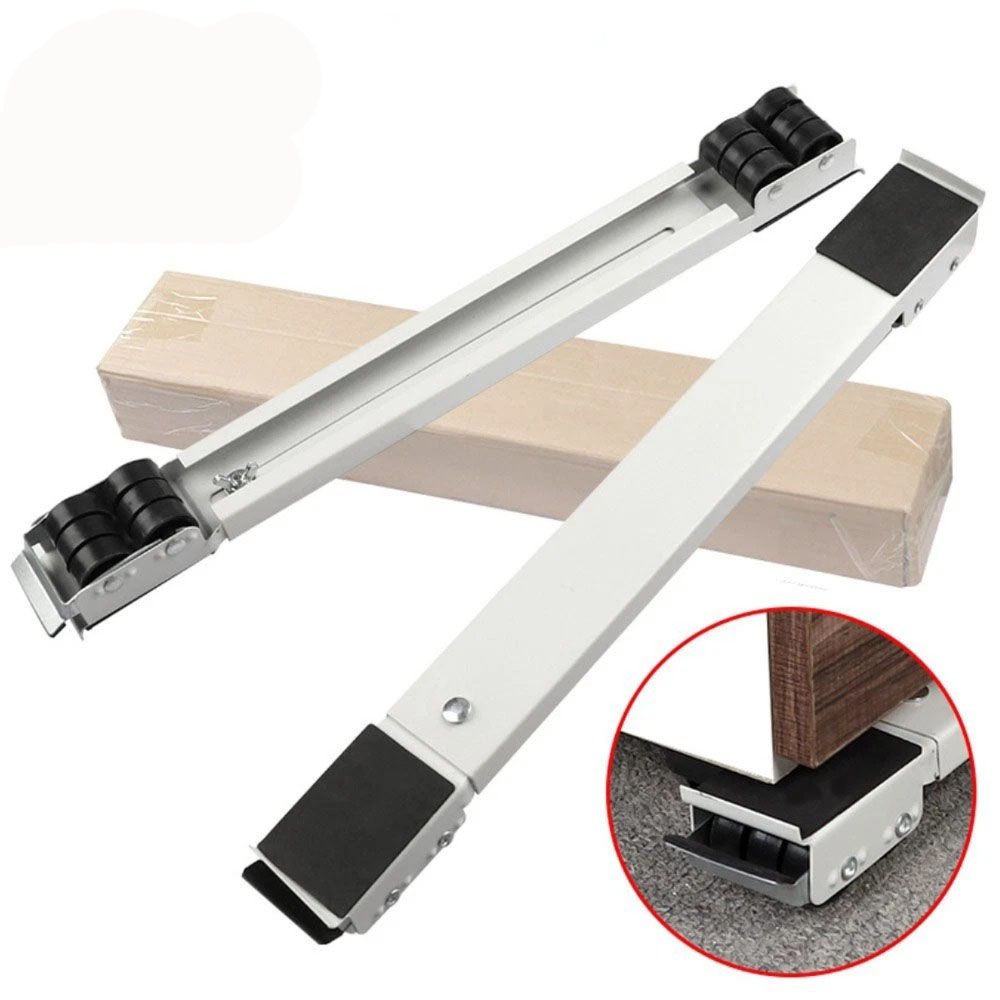 2PC Black+Lever Handle Furniture Lifter Heavy Roller Move Tool Set Moving Wheel Mover Sliders Kit