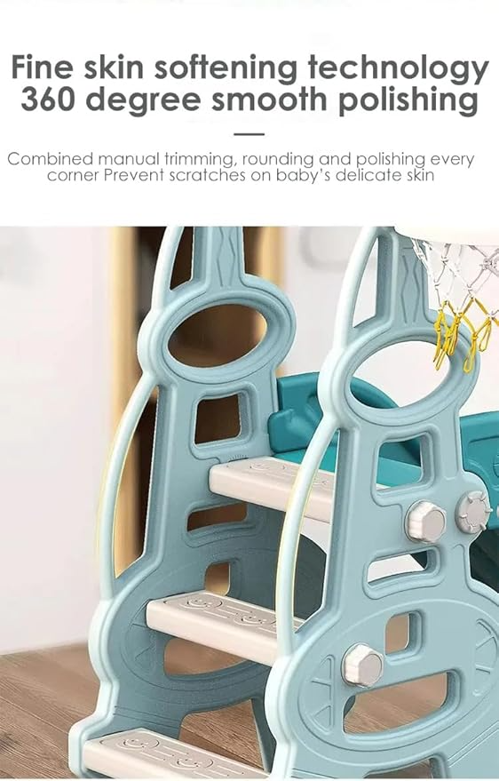 Kids Slide Swing Set Outdoor Toys Playground Activity Basketball Hoop