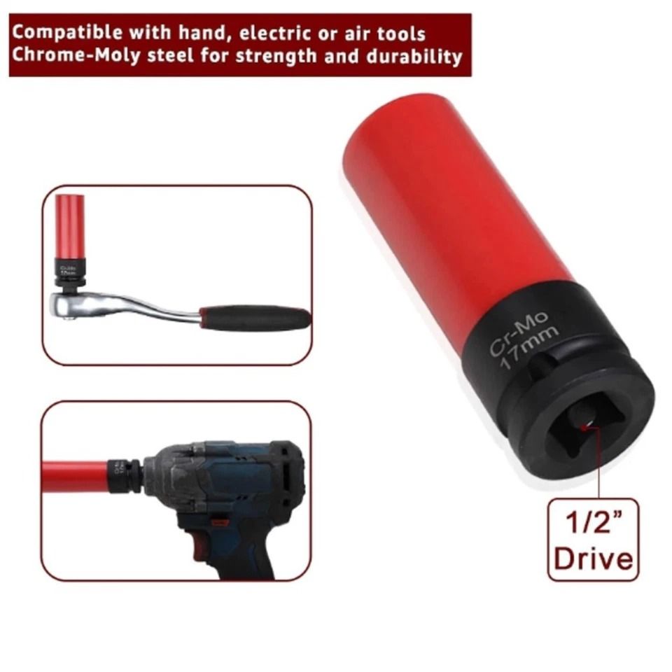 17MM Flower Profile Wheel Lug Deep Socket Mercedes-Benz Convex Head Remover