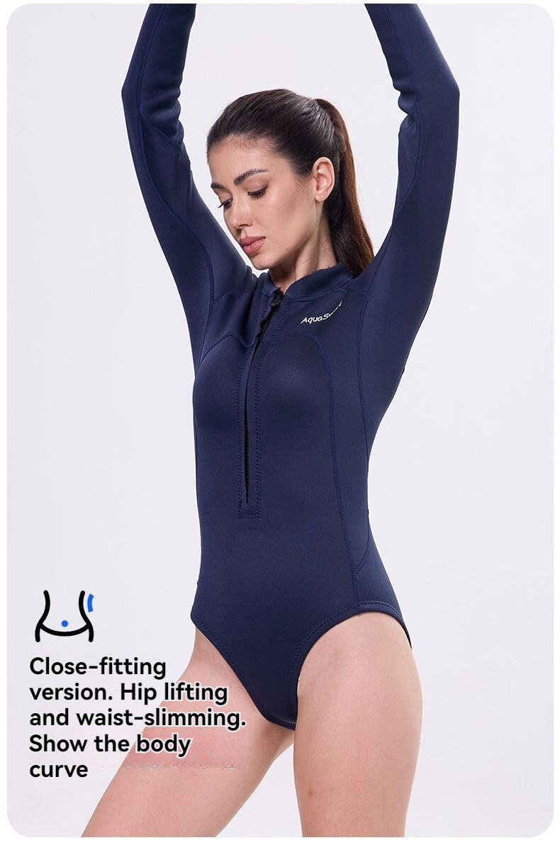 2MM jellyfish suit diving wet clothes jellyfish suit snorkeling swimsuit super elastic skin-friendly 2-piece jumpsuit+stockings