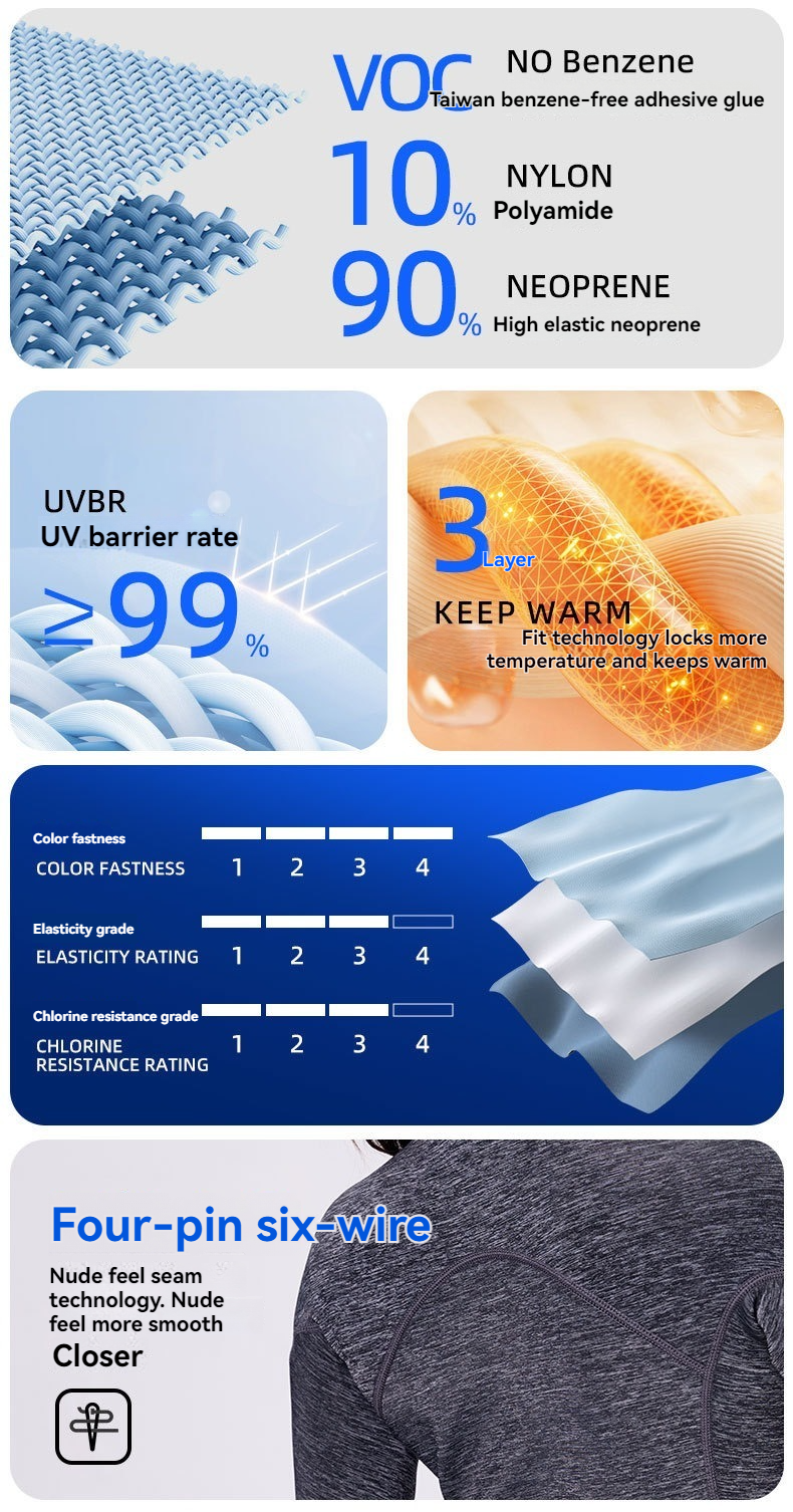 2MM jellyfish suit diving wet clothes jellyfish suit snorkeling swimsuit super elastic skin-friendly 2-piece jumpsuit+stockings