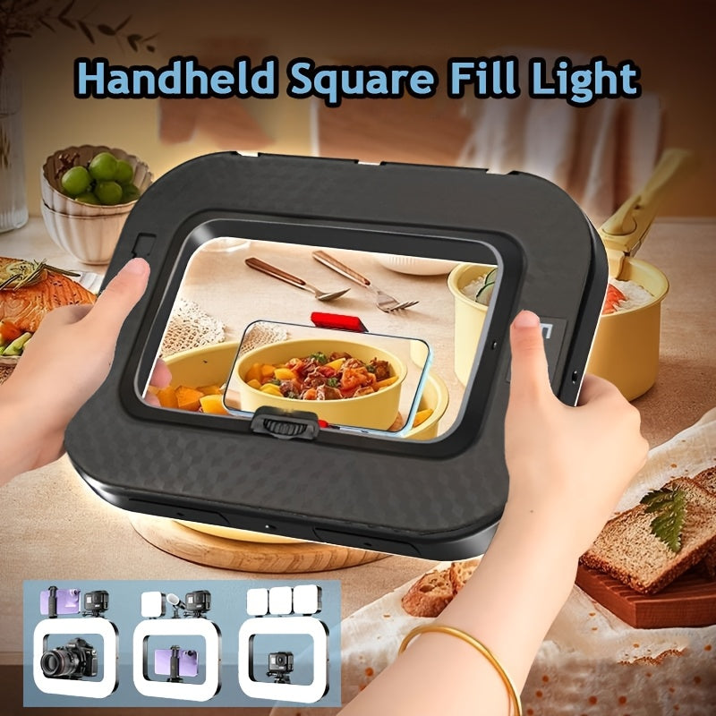 Smart Dual-Mode Fill Light｜One-Touch Color Temperature Switching + Stepless Dimming, Portable Ring Light with Soft Glow for Multi-Scenario Live Shooting