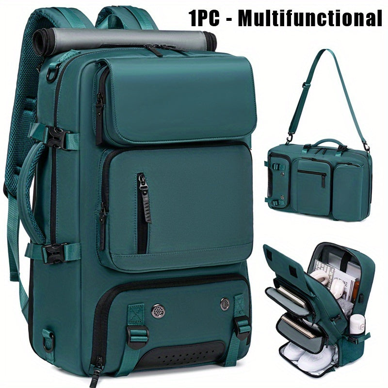 18.1-inch Easy-Travel Bag (46×30×16 cm): Four carrying modes in one bag, with independent shoe compartment and freely switchable hidden shoulder straps.(peacock blue）