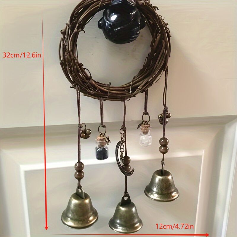 Bell Door Handle Protector Pendant, Vine-style Wind Chime, Witch Prayer Crystal Wind Chime, Home Decor