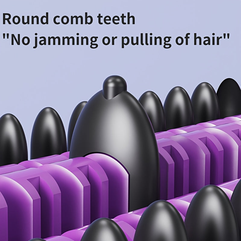 New Portable Hair Straightening Comb, USB rechargeable, 4000mAh battery, includes charging dock. Intelligent digital temperature control, dual use for straightening and curling, long-lasting hold without damaging hair(GREY)